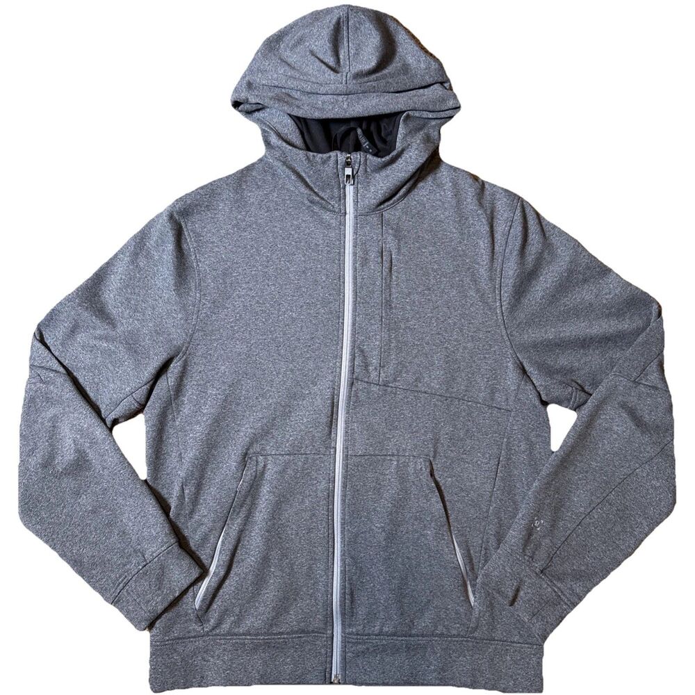 Lululemon City Sweat Zip Hoodie Men Size M Running Zip-Pockets Gray